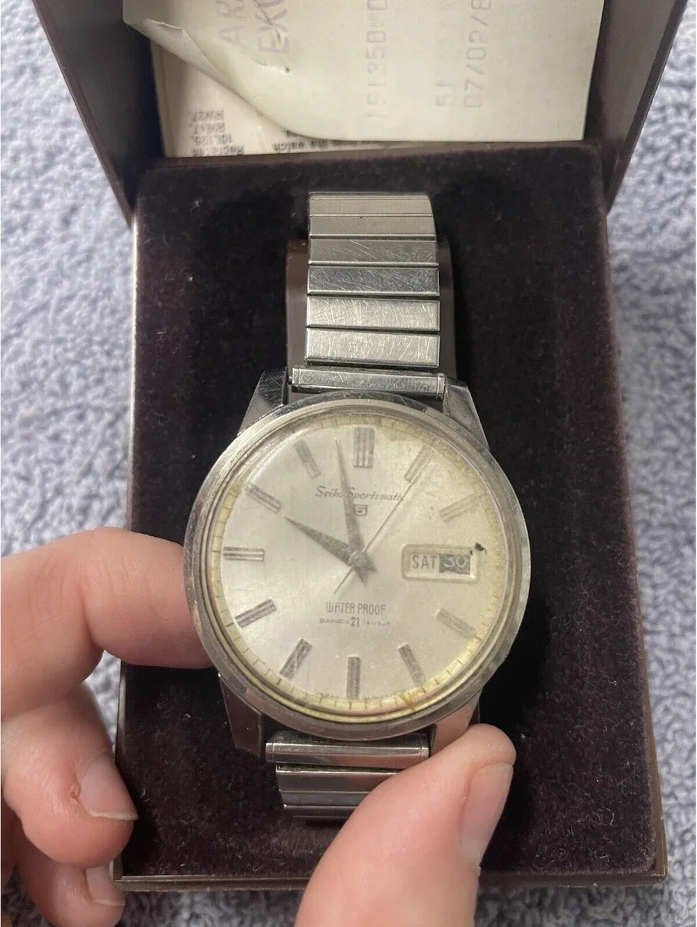 Vintage 1960’s JAPAN SEIKO SPORTSMATIC 5 21Jewels FOR PARTS